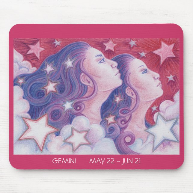 Zodiac Gemini Mousepad wagt (Vorne)