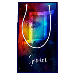 Zodiac : Gemini Rainbow Space Kleine Geschenktüte