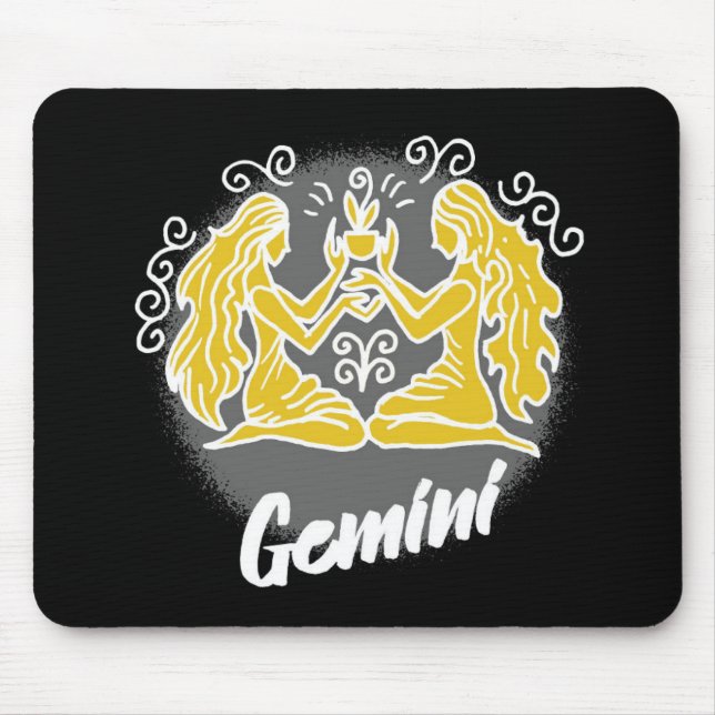 Zodiac Gemini Symbol Mousepad (Vorne)