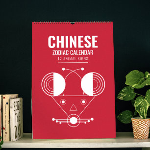 Zodiac Geometrie: Mondkalender Art Kalender