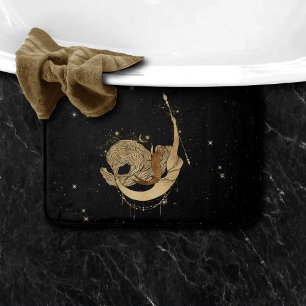 Zodiac Goddess Cosmic Gold Capricorn Astrologie Badematte