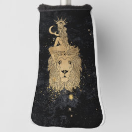 Zodiac Goddess | Cosmic Gold Leo Astrologie Golf Headcover