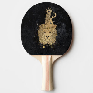 Zodiac Goddess Cosmic Gold Leo Astrologie Tischtennis Schläger