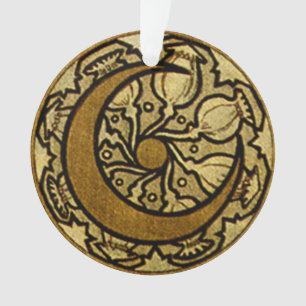 Zodiac Halbmond Mucha  Ornament
