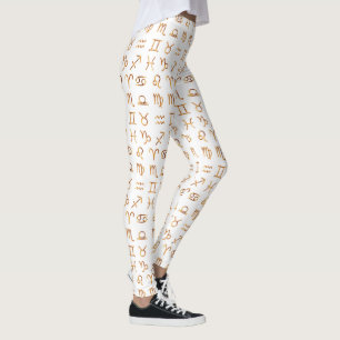 Zodiac Horoskop & Astrologie Zeichen Gold Symbole Leggings