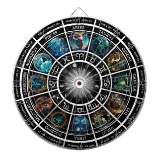 Zodiac Horoskop-Karte - mit 12 Zodiaks Dartscheibe