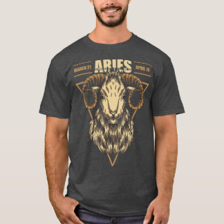 Zodiac Horoskop Sign Aries Astrologie Tarot T-Shirt