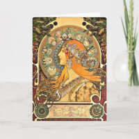 Zodiac, Jugendstil-Malerei von Alphonse Mucha