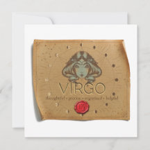 ZODIAC - Jungfrau - Personalisierte Notizkarte