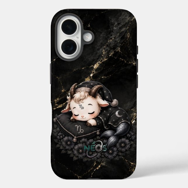 Zodiac Kawaii Neos Steinbock Case-Mate iPhone Hülle (Rückseite)