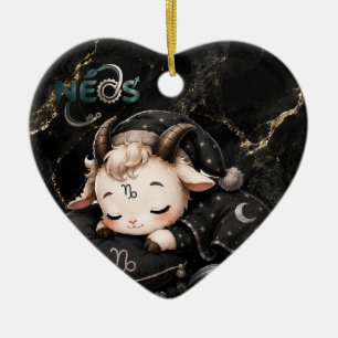 Zodiac Kawaii Neos Steinbock Keramik Ornament