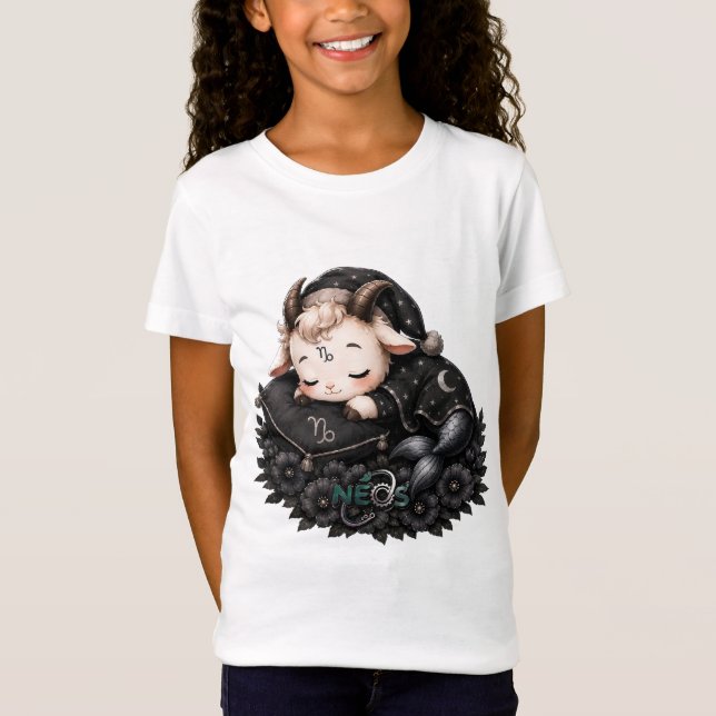 Zodiac Kawaii Neos Steinbock T-Shirt (Vorderseite)