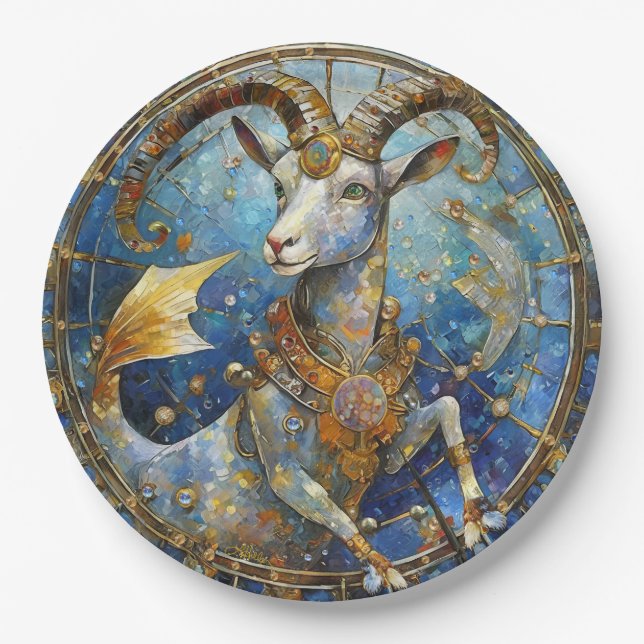 Zodiac - Korn der Meerziege Pappteller (Vorderseite)