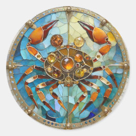 Zodiac - Krebs Die Krebserkrankung Runder Aufkleber