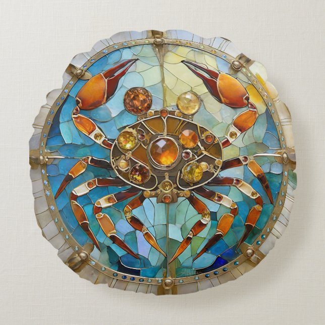 Zodiac - Krebs Die Krebserkrankung Rundes Kissen (Vorderseite)