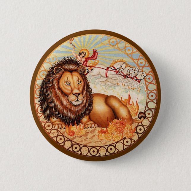 Zodiac Leo - Anpassen! Button (Vorderseite)