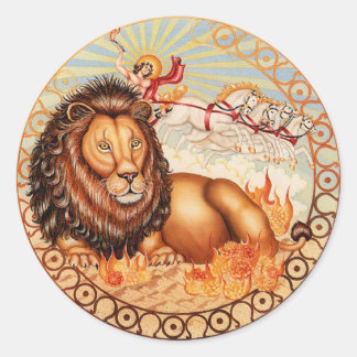 Zodiac Leo - Anpassen! Runder Aufkleber