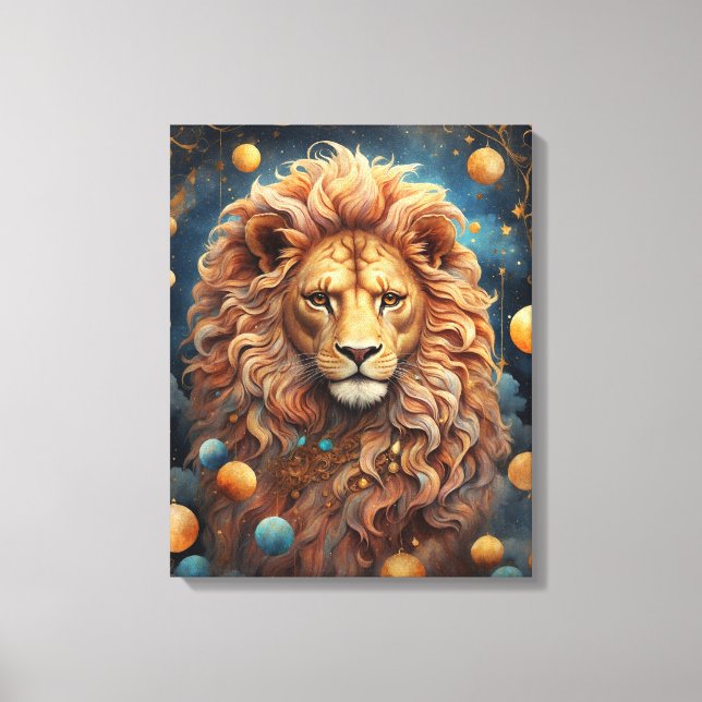 Zodiac Leo Canvas Print Leinwanddruck (Vorderseite)