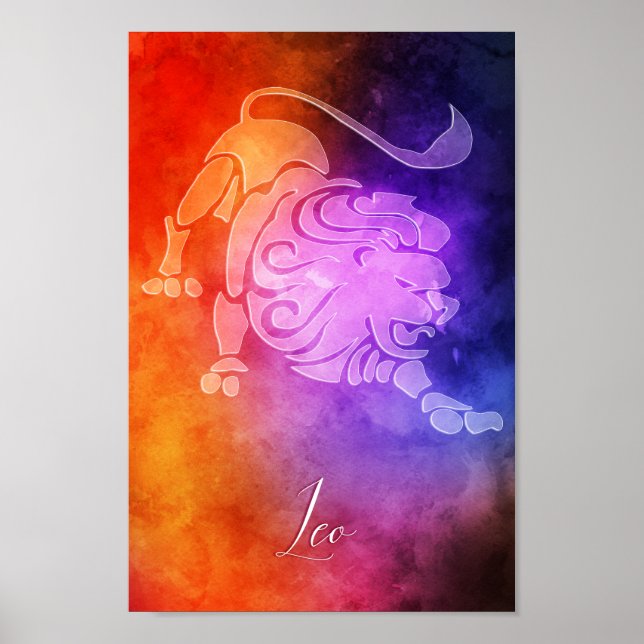 Zodiac: Leo Colorful Candy Colors Poster (Vorne)