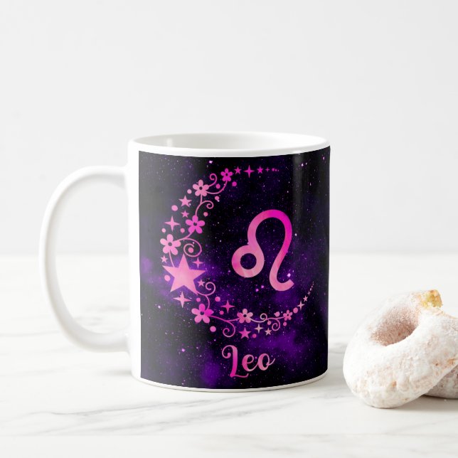 Zodiac Leo Design Tasse Cup (Mit Donut)