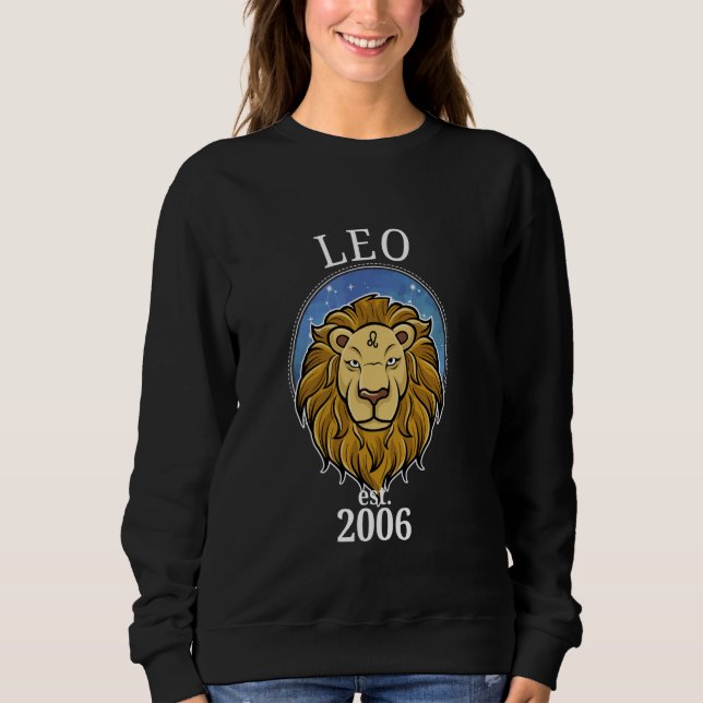 Zodiac Leo Geboren 2006 Sweatshirt (Vorderseite)
