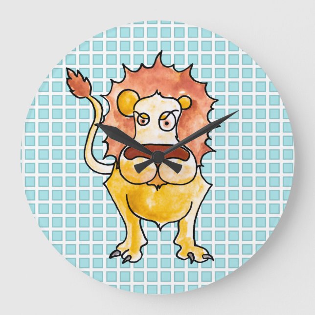 Zodiac Leo Große Wanduhr (Vorderseite)