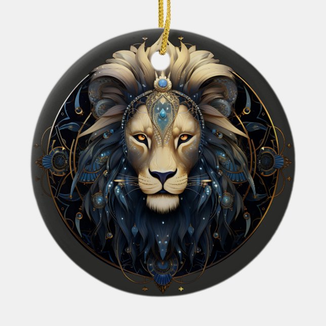 Zodiac Leo Personalisierte Astrologie Ornament (Vorne)