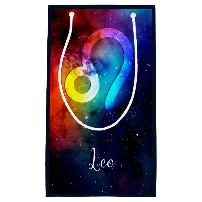 Zodiac : Leo Rainbow Space Kleine Geschenktüte (Vorderseite)