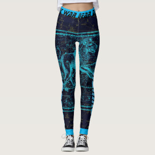 Zodiac Leo Star Karte Leggings