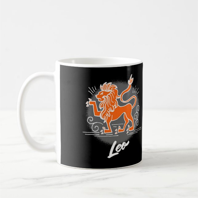 Zodiac Leo Symbol Coffee Tasse (Links)