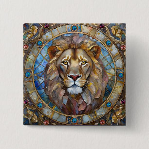 Zodiac - Leo the Lion Button