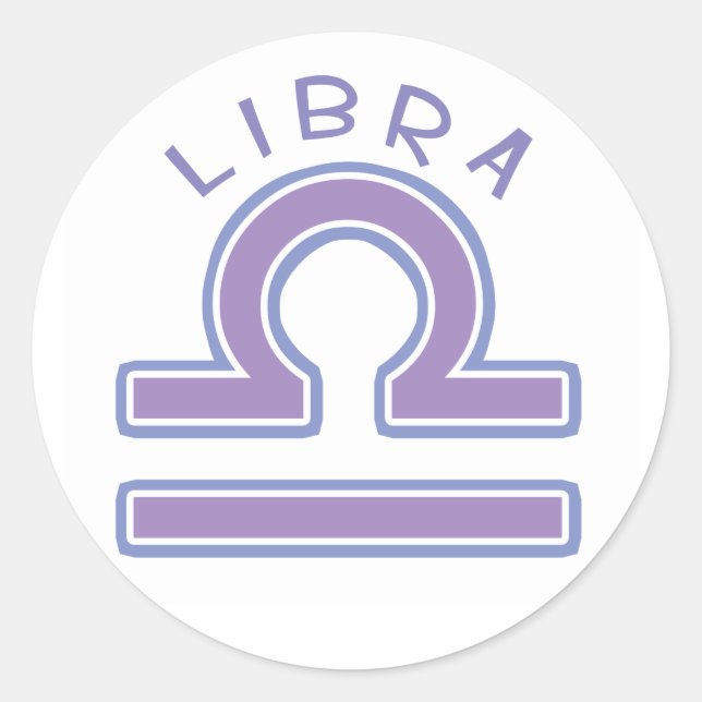 Zodiac-Libra-Aufkleber Runder Aufkleber (Vorderseite)