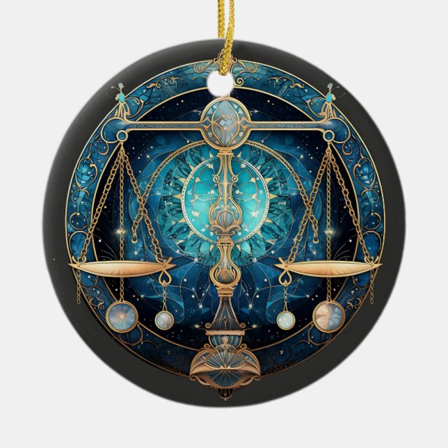 Zodiac Libra Personalisiert Astrologie Ornament (Vorne)