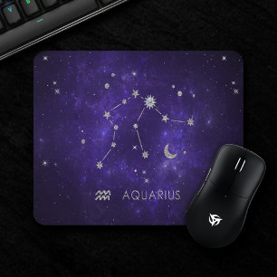 Zodiac Lila Aquarius   Astrologie Horoskop Mousepad