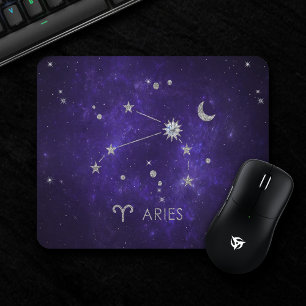 Zodiac Lila Aries Kosmisches Astrologie Horoskop Mousepad