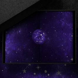 Zodiac Lila Aries | Kosmisches Astrologie Horoskop Runder Aufkleber