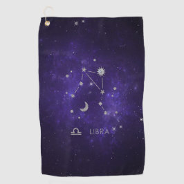 Zodiac Lila Libra | Kosmisches Astrologie Horoskop Golfhandtuch