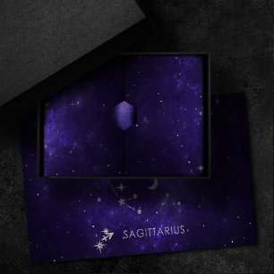 Zodiac Lila Sagittarius Astrologie Horoskop Seidenpapier