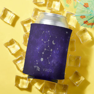 Zodiac Lila Virgo Kosmisches Astrologie Horoskop Dosenkühler