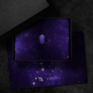 Zodiac Lila Virgo Kosmisches Astrologie Horoskop Seidenpapier