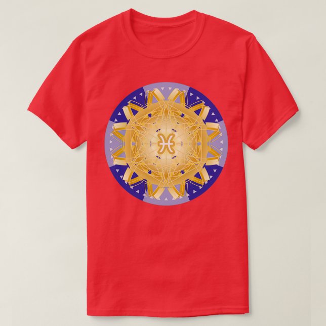 Zodiac Mandala PISCES T-Shirt (Design vorne)