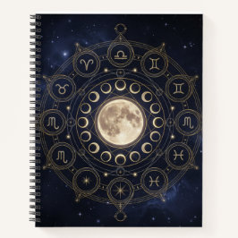 Zodiac & Moon Phase Celestial Journal Notizbuch