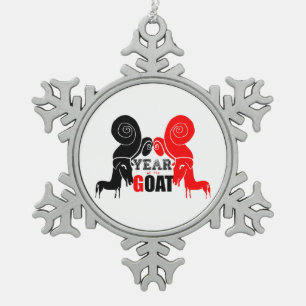 Zodiac O Schneeflocken Zinn-Ornament