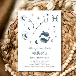 Zodiac Pisces Kindergeburtstag Einladung