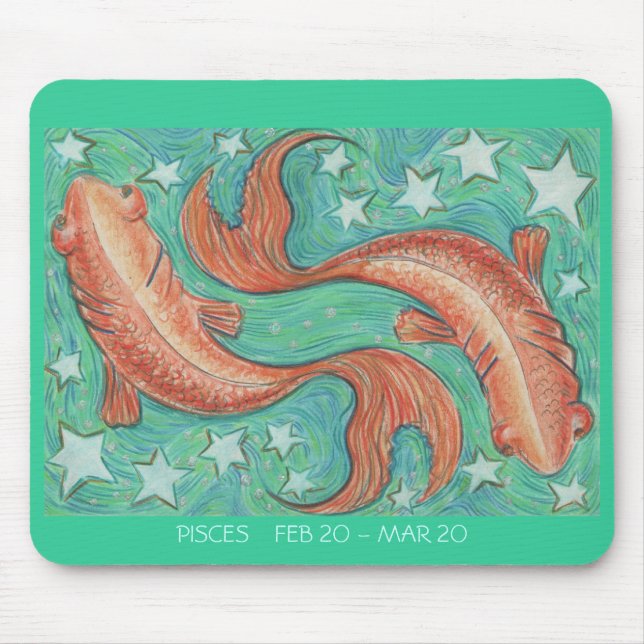 Zodiac Pisces mousepad dates (Vorne)