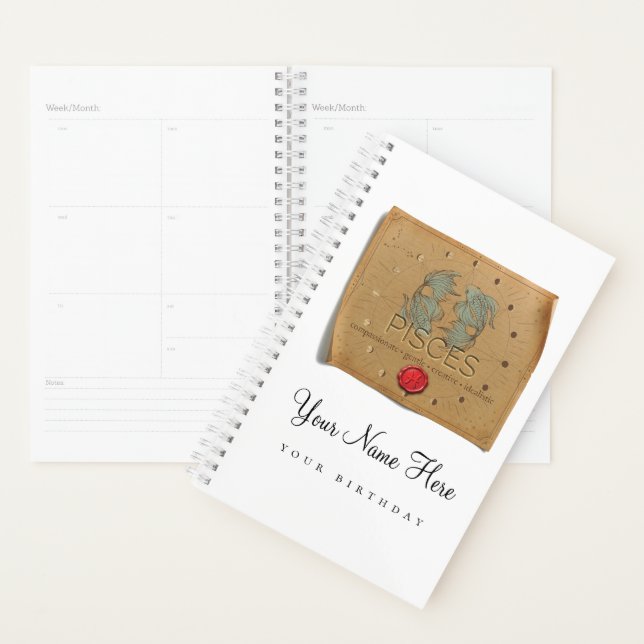 Zodiac - Pisces - Personalized Day Planner Planer (Anzeige)