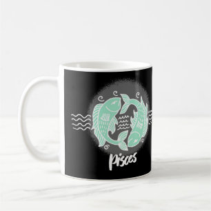 Zodiac Pisces Symbol Coffee Tasse