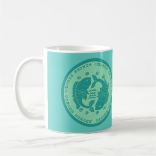 Zodiac Pisces Symbol Coffee Tasse