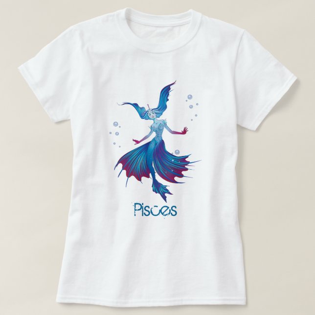 Zodiac Pisces T - Shirt (Design vorne)