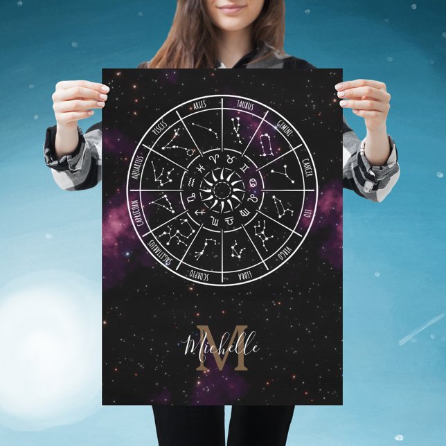 Zodiac Poster | Astrologie Kreislauf und Lila Nebe (Von Creator hochgeladen)